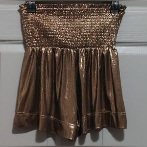 Blue b Bronze Metallic Boxer Like Shorts Size Small